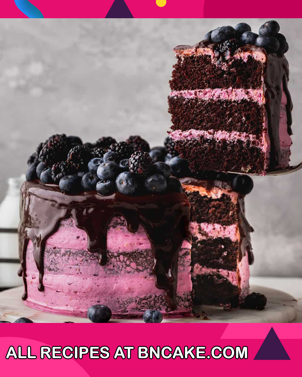 Tempting Triple Chocolate Blueberry Cake Bncake Com Useful